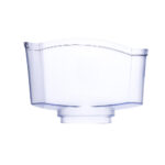 Seitliche Ansicht des transparenten Einfülltanks, einem Ersatzteil für eine Trinkwasser-Filterkanne von Lotus Vita.